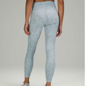 Lululemon Fast and Free Tight 25" *Nulux City Grit White Blue Fog size 4